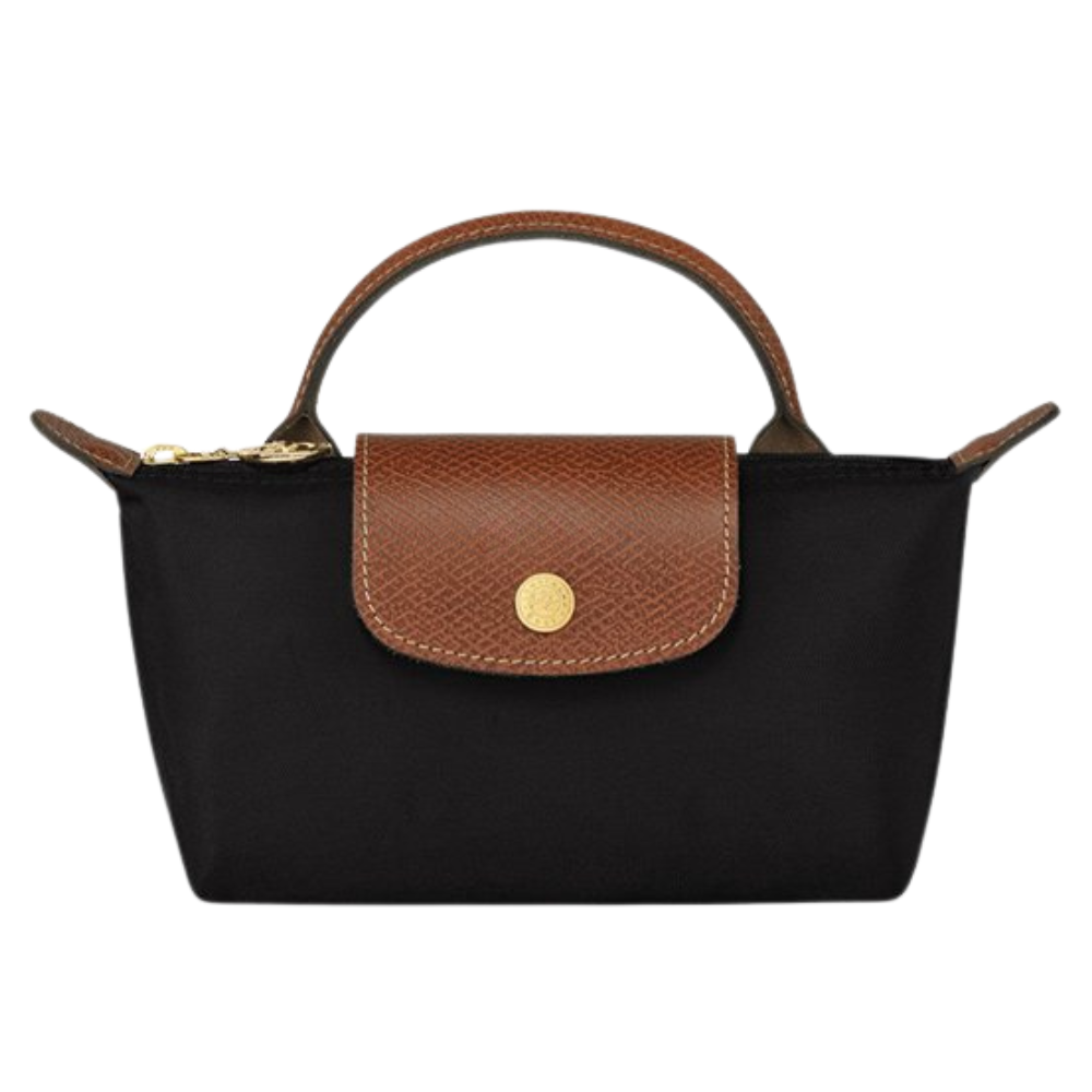 Talia | Zip-Top Nylon Tote in Black